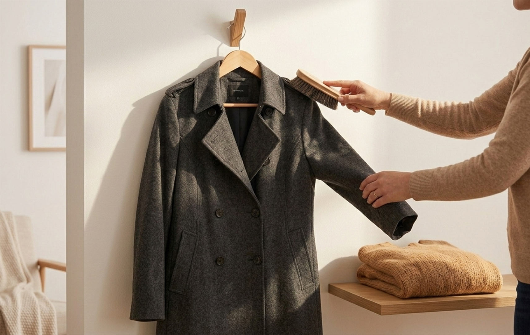 ウール製品をお手入れしているイメージ