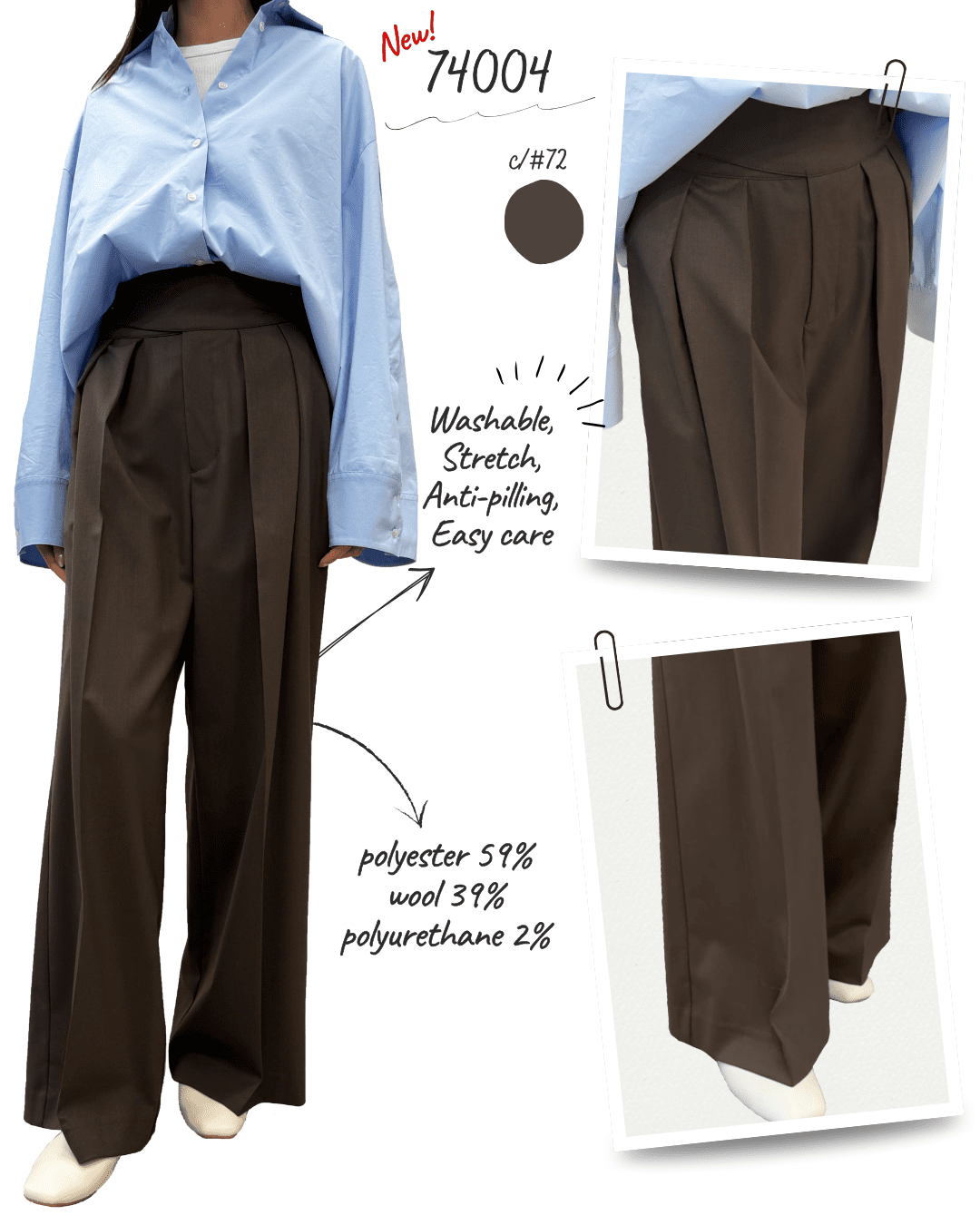 26AWきれいめパンツ製品着用イメージ 74004